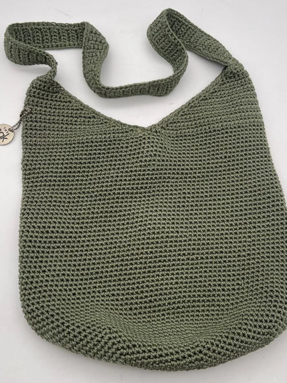 The Sak Knit Crochet Hobo Bag Purse Shoulder Bag Handbag Bucket Large Green - Picture 1 of 10